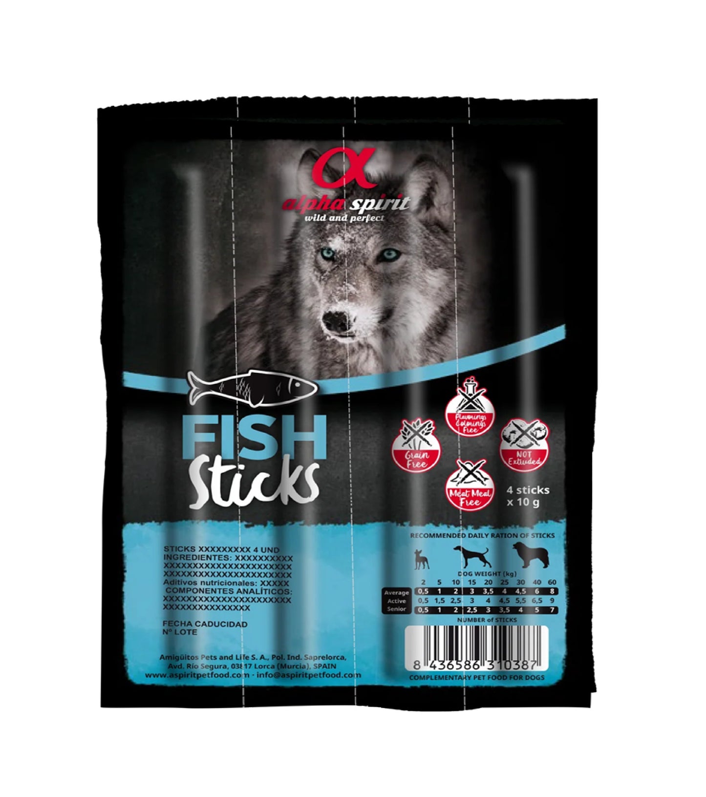 ALPHA SPIRIT Fish Sticks 4pc/pk - 10g/pc