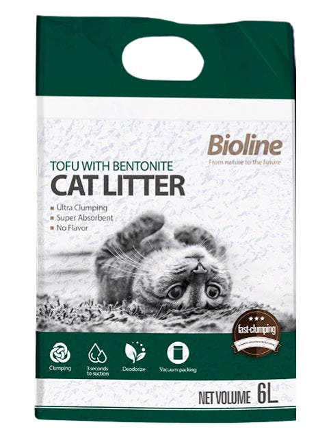 BIOLINE Tofu with Bentonite Cat Litter (6L)