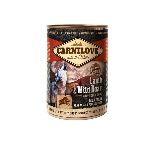 CARNILOVE Lamb & Wild Boar for Adult Dogs (Wet Food Cans) - 400g