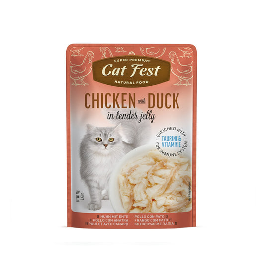 CAT FEST Chicken With Duck In Tender Jelly For Cats - 70g