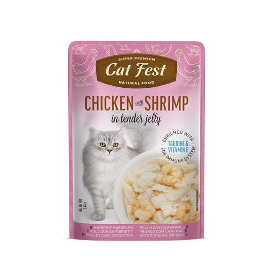 CAT FEST Chicken With Shrimp In Tender Jelly For Cats - 70g