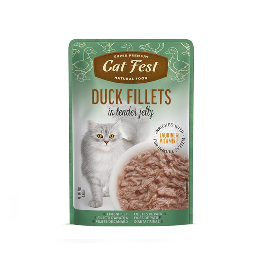 CAT FEST Duck Fillets In Tender Jelly For Cats - 70g