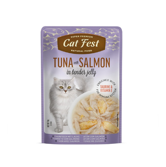 CAT FEST Tuna With Salmon In Tender Jelly For Cats - 70g