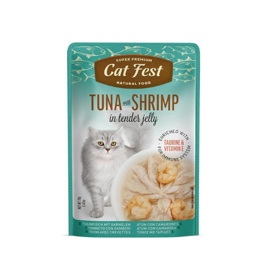 CAT FEST Tuna With Shrimp In Tender Jelly For Cats - 70g