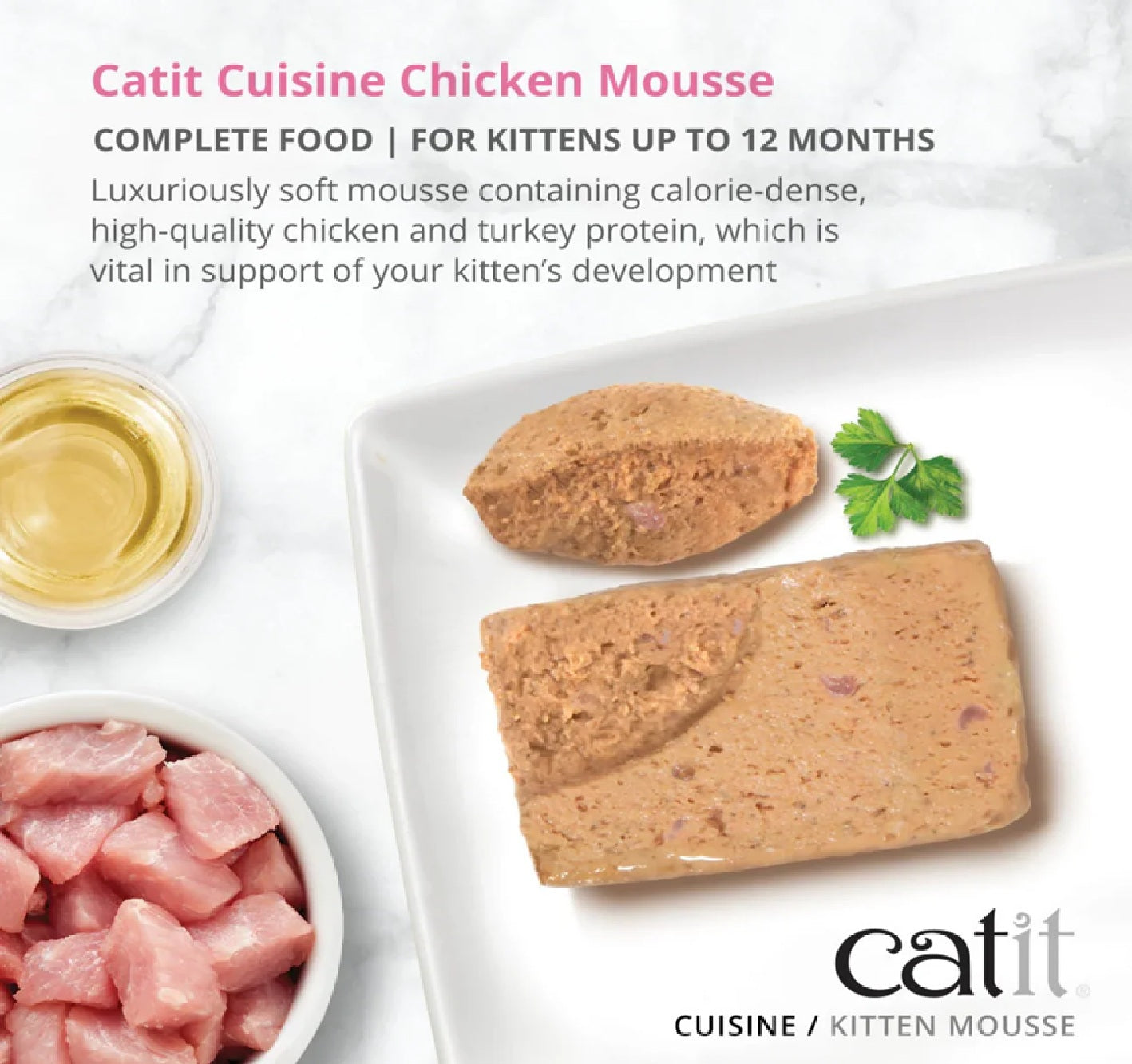 CATIT Cuisine Chicken Mousse Kitten Food 90g tetrapack