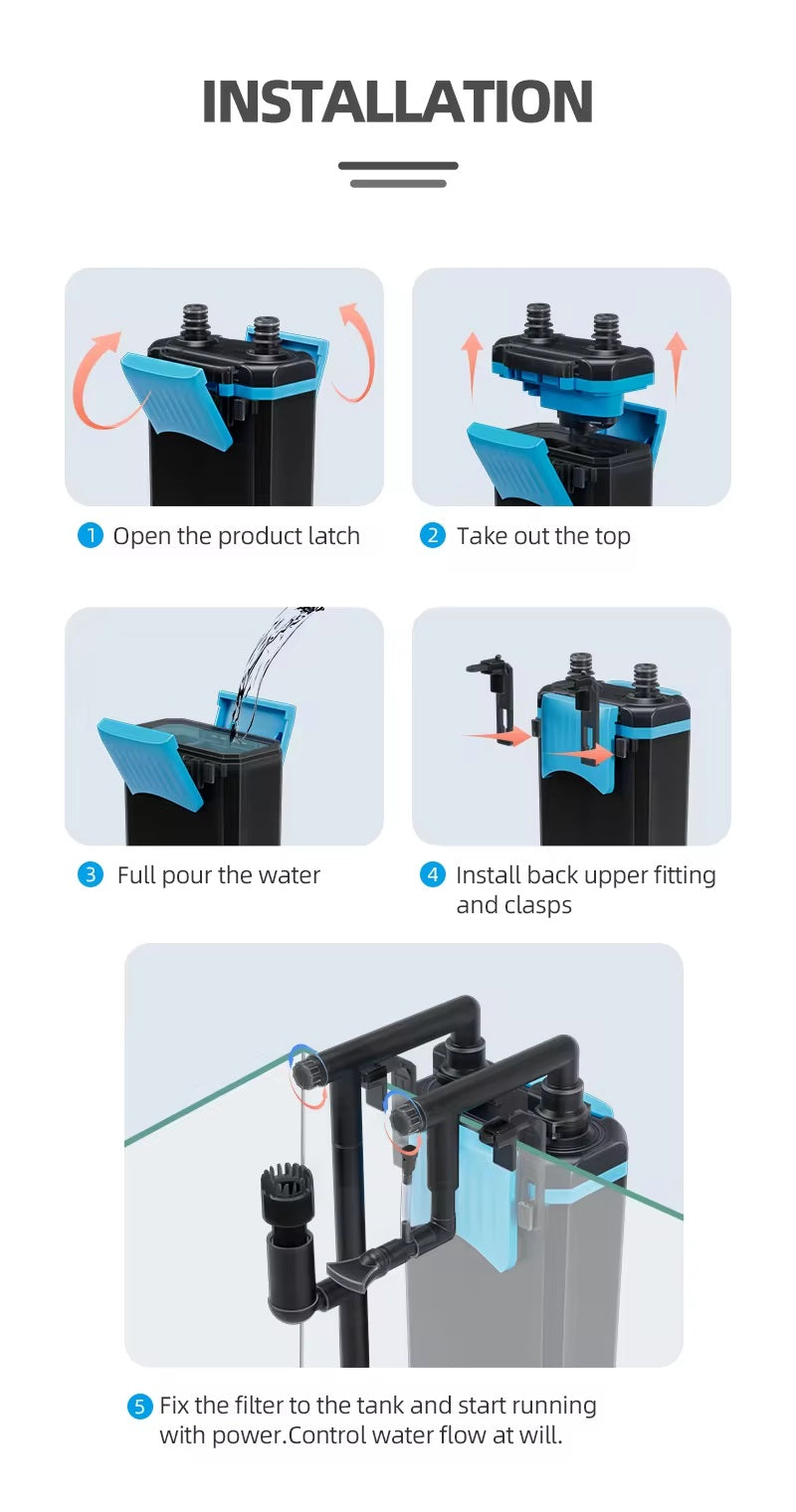 CHANING External Hang-on Aquarium Filter