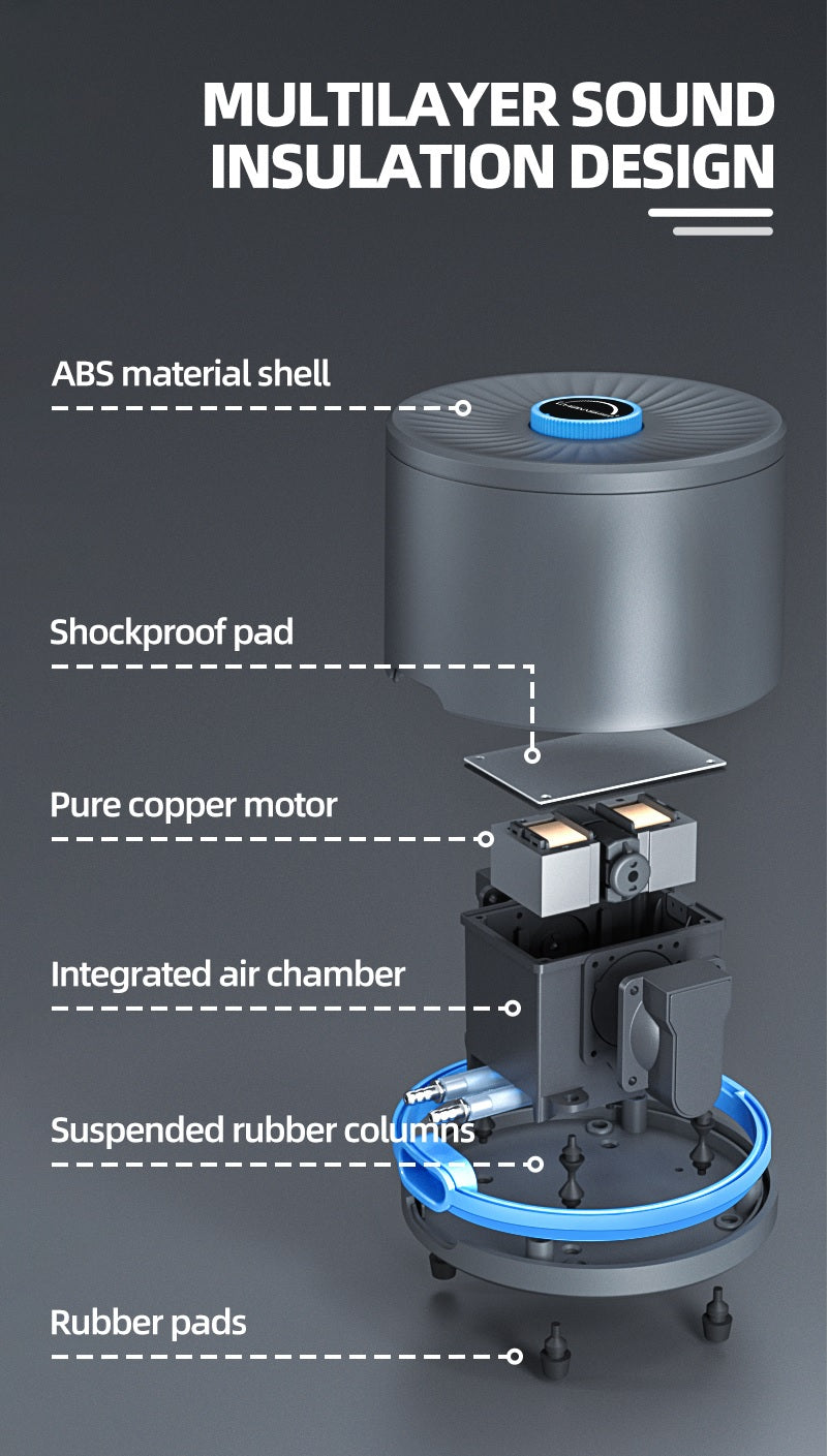 CHANING Air Pump For Aquarium Manual Turn Knob