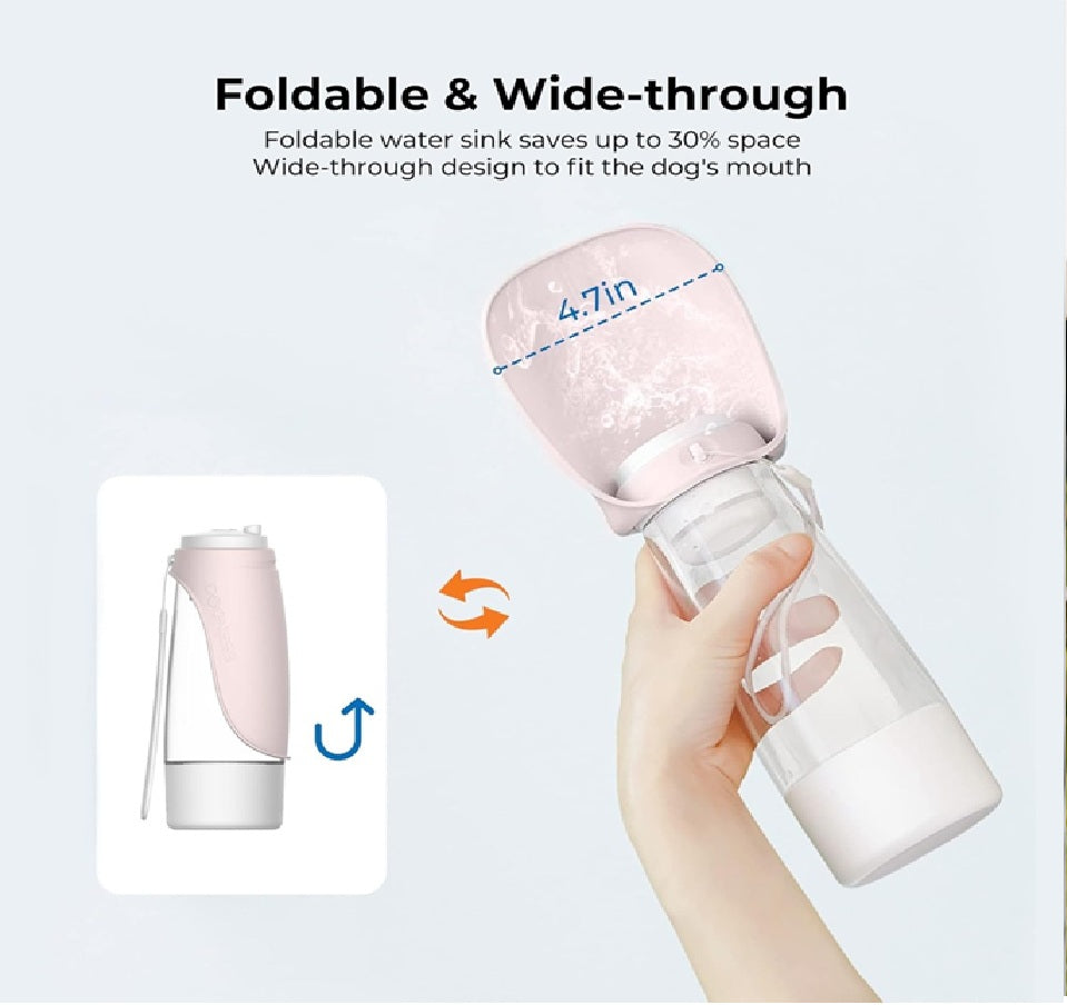 DOGNESS Water Bottle with Food Storage