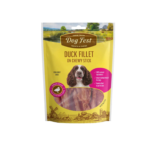 DOG FEST Duck Fillet on Chewy Sticks