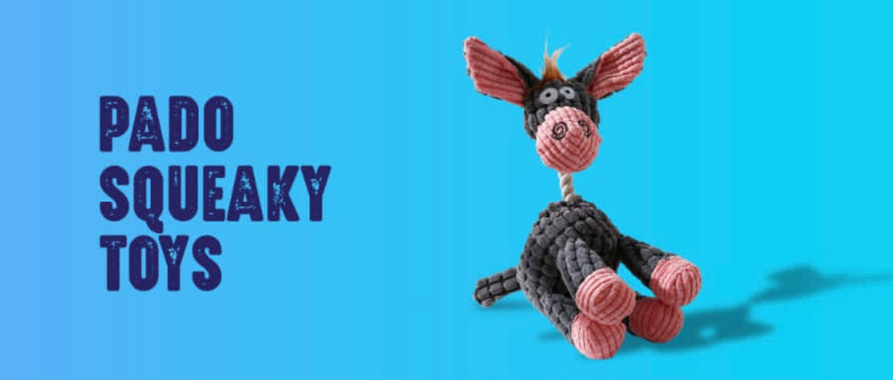 PADO Funfido Squeaky Toy (Pink and Gray)
