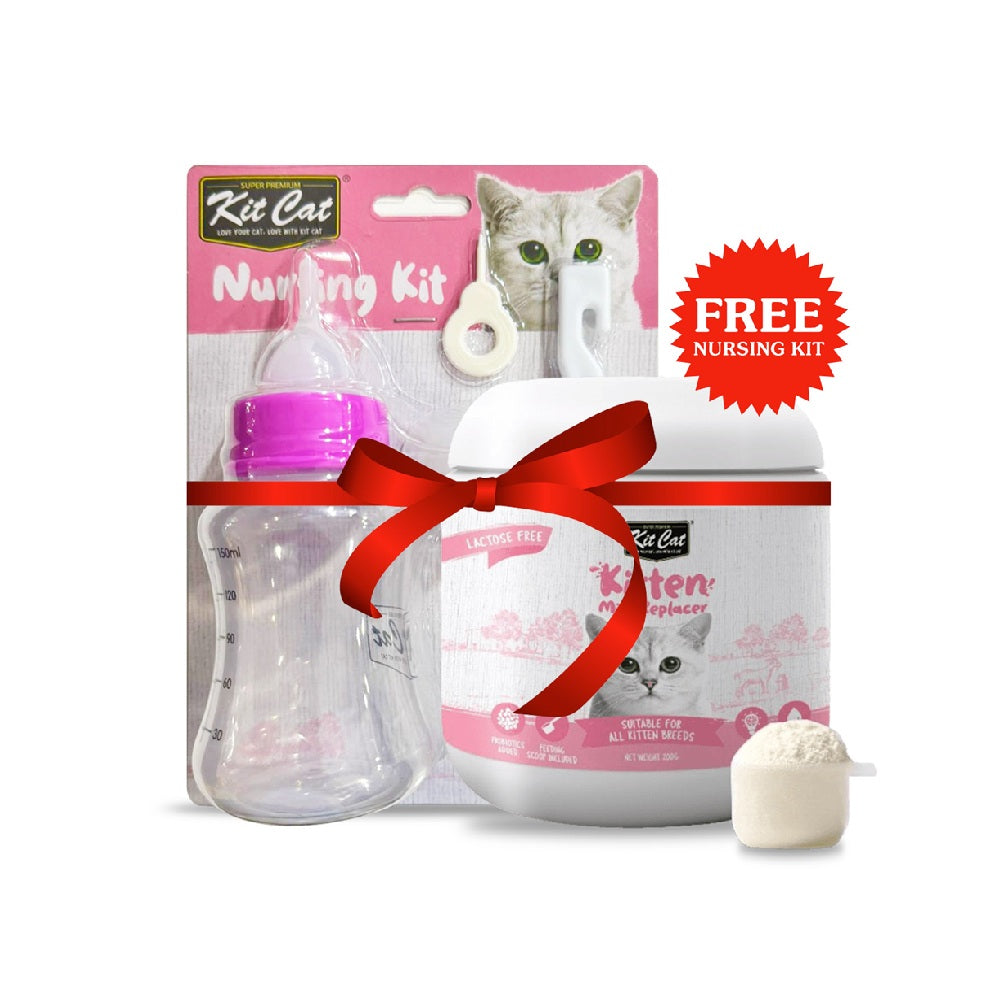 KIT CAT Kitten Milk Replacer with free Nursing Kit - 200 grams