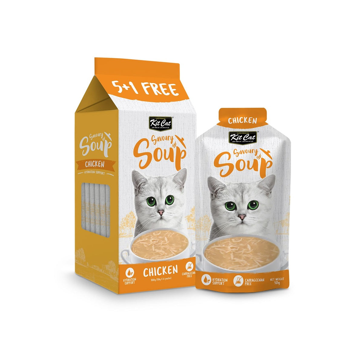KIT CAT Savoury Soup Chicken 300g ( 6 X 50g )