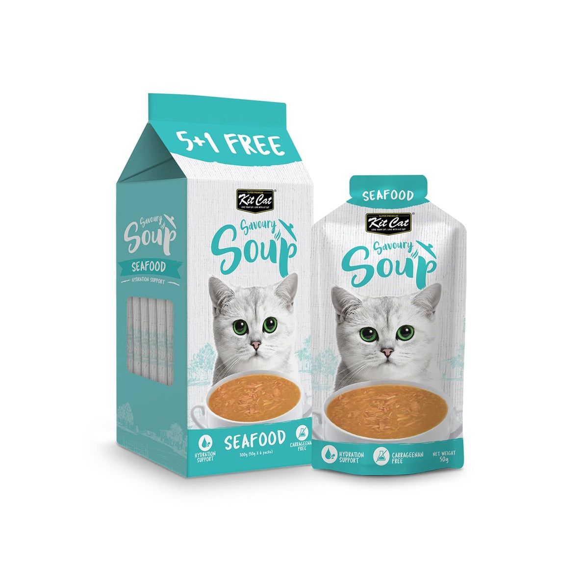 KIT CAT Savoury Soup Seafood 300g ( 6 X 50g )