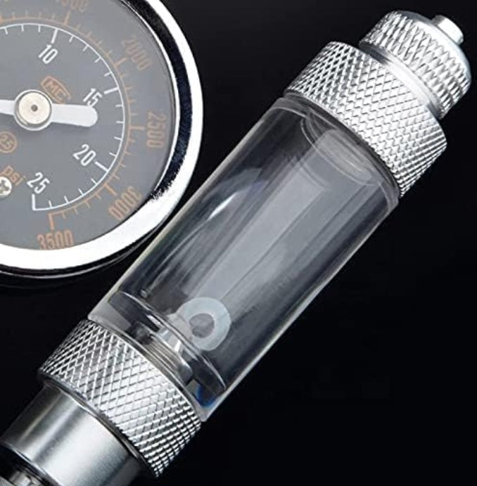 MUFAN Dual Gauge Co2 Regulator with Magnetic Solenoid and Bubble Counter