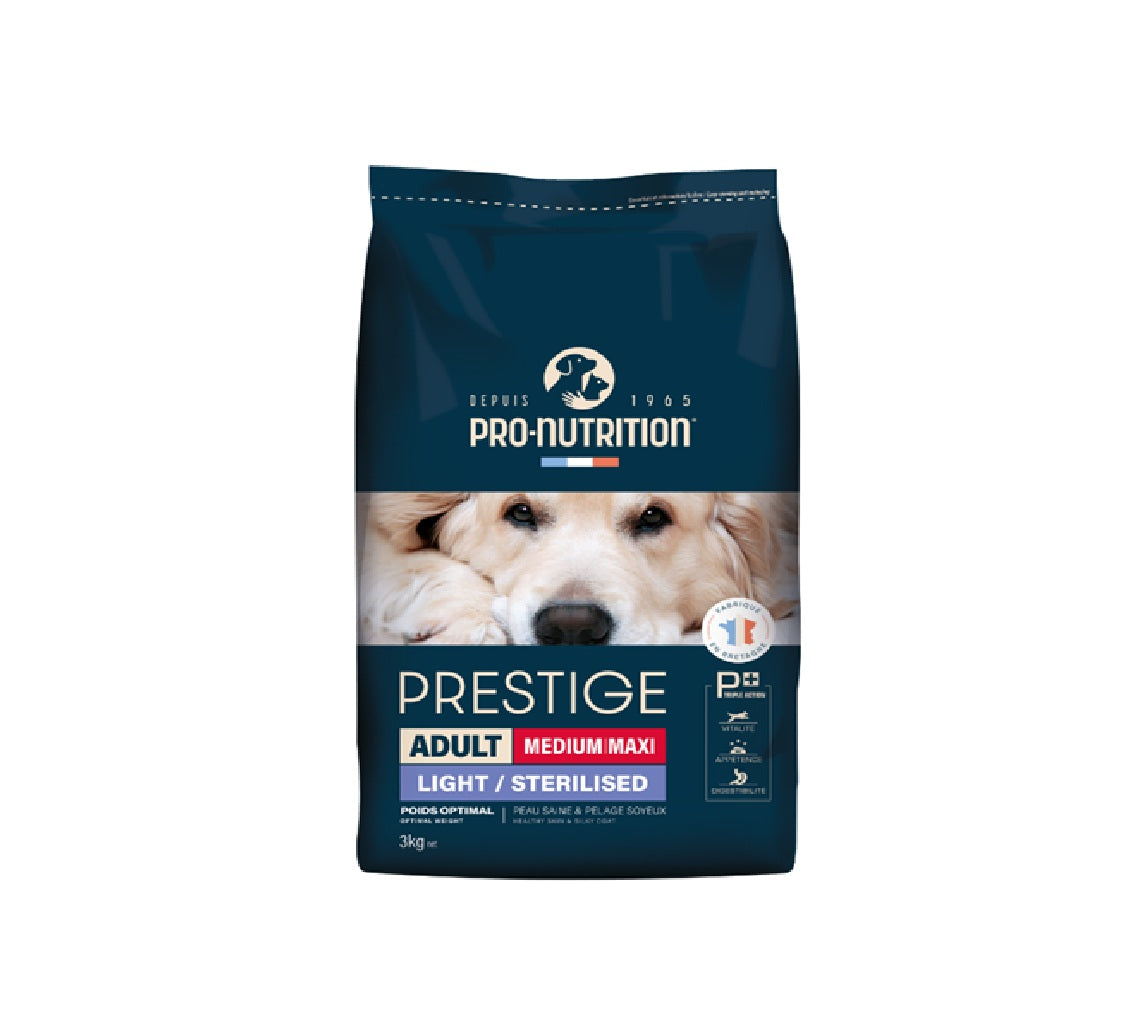 PRO-NUTRITION Prestige Dog Adult Medium Maxi Light / Sterilized - 3kg