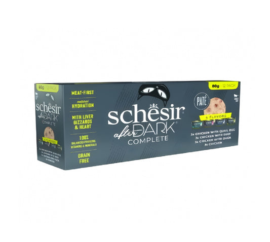 Dark in Pate Variety Pack For Cat 960g (80g x12 Cans) - 4 Flavors (3 Cans Each Flavor)