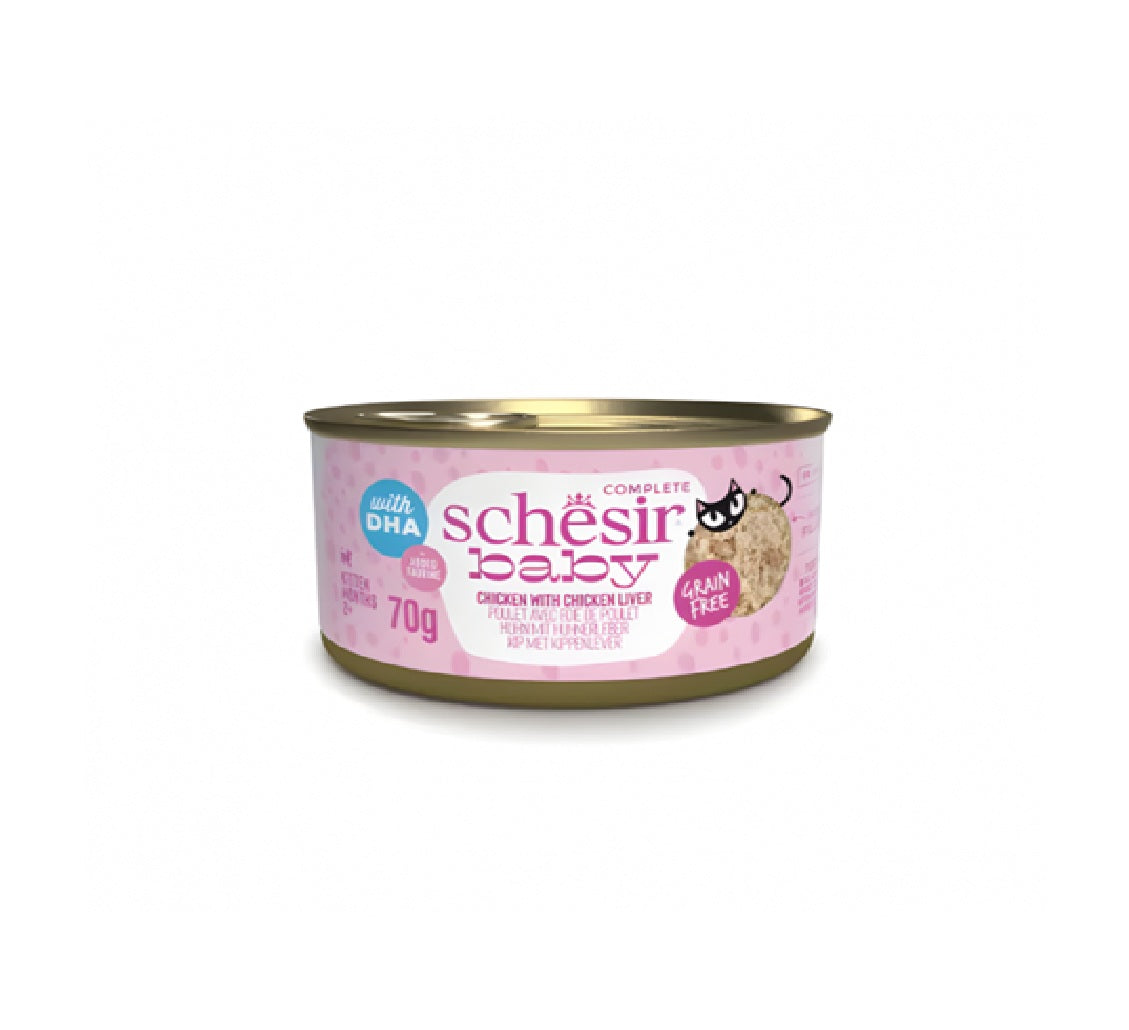 SCHESIR Baby Kitten Wholefood - Chicken With Chicken Liver - 70g