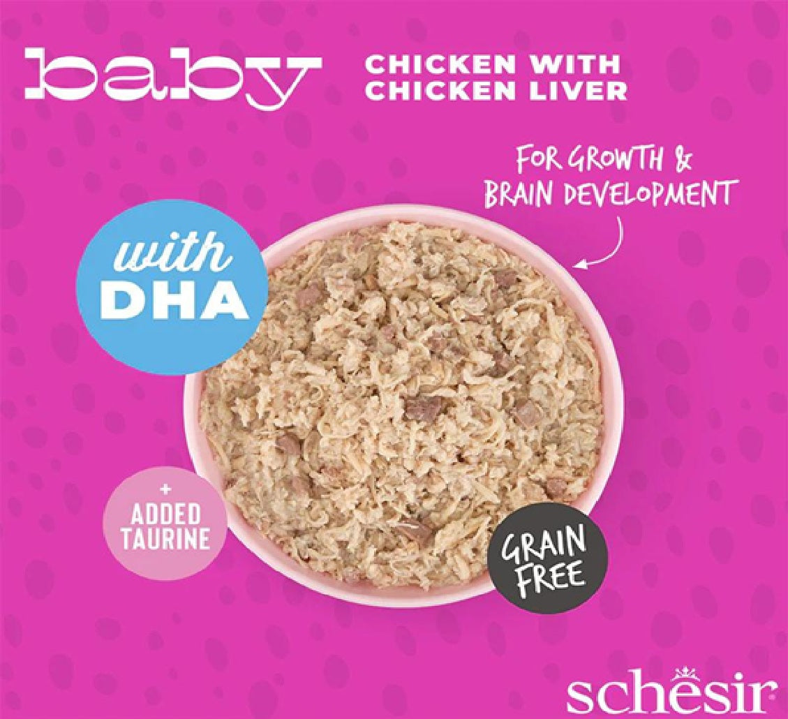SCHESIR Baby Kitten Wholefood - Chicken With Chicken Liver - 70g