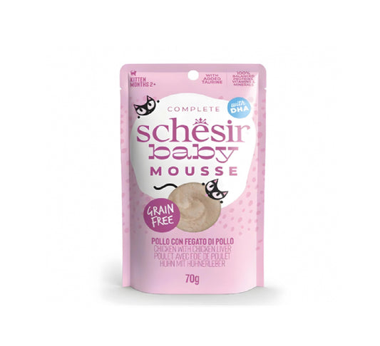 SCHESIR Baby Mousse Kitten - Chicken With Chicken Liver - 70g