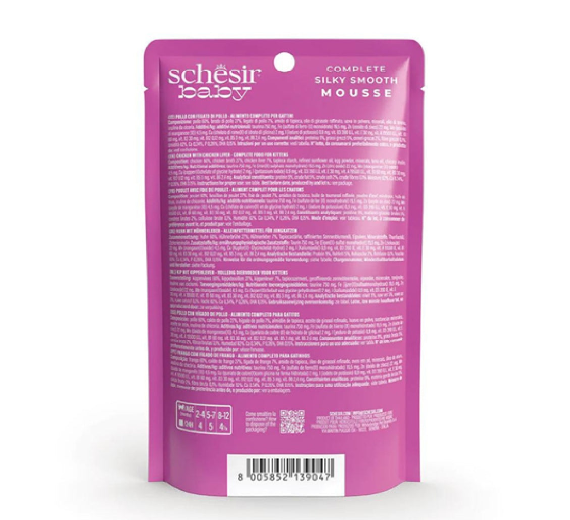 SCHESIR Baby Mousse Kitten - Chicken With Chicken Liver - 70g