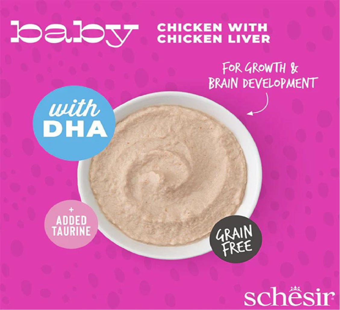 SCHESIR Baby Mousse Kitten - Chicken With Chicken Liver - 70g