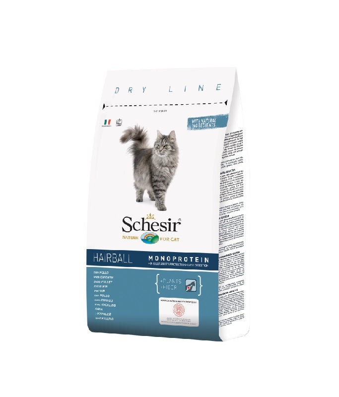 SCHESIR Cat Dry Food Hairball with Chicken - 1.5kg