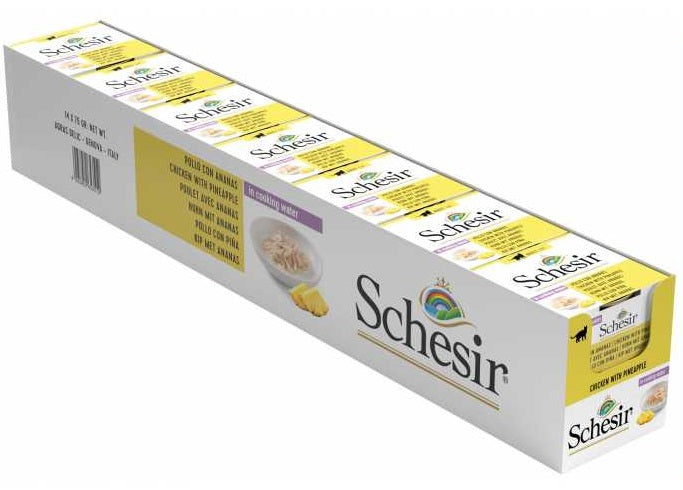 SCHESIR Cat Wet Food (Chicken with Pineapple) in cooking water - 75grams