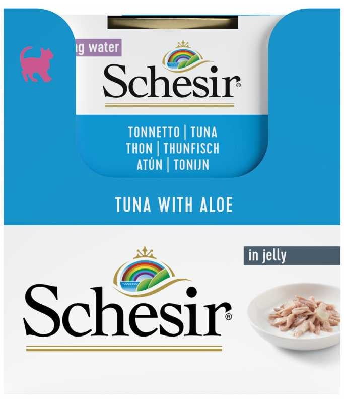 SCHESIR Cat Wet Food (Tuna with Aloe) in Jelly (for KITTEN) - 85grams