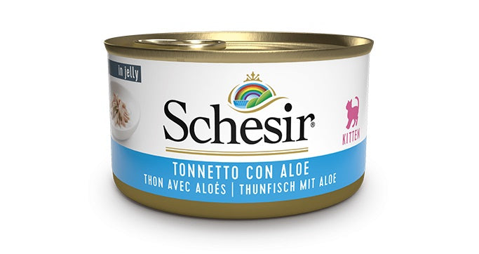 SCHESIR Cat Wet Food (Tuna with Aloe) in Jelly (for KITTEN) - 85grams