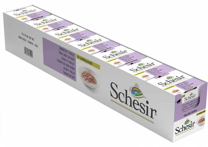 SCHESIR Cat Wet Food (Tuna with Chicken) in cooking broth - 70grams