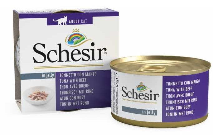 SCHESIR Cat Wet Food (Tuna with Beef Fillet) in Jelly - 85grams