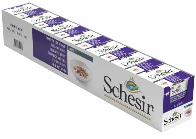 SCHESIR Cat Wet Food (Tuna with Beef Fillet) in Jelly - 85grams