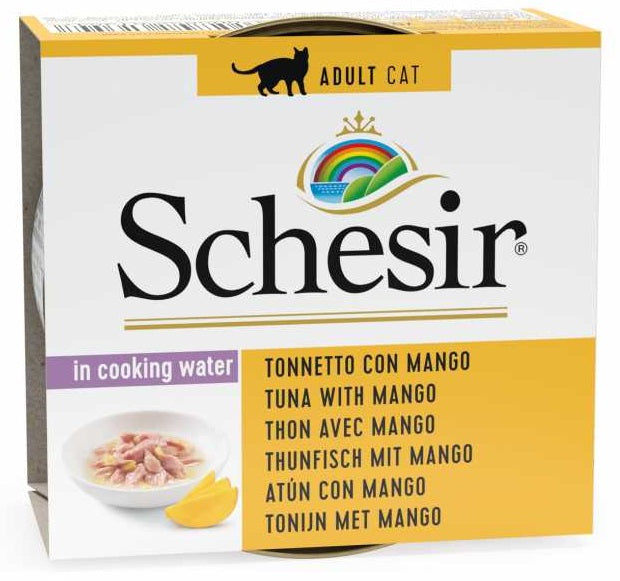 SCHESIR Cat Wet Food (Tuna with Mango) in cooking water - 75grams