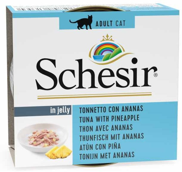 SCHESIR Cat Wet Food (Tuna with Pineapple) in Jelly - 75grams