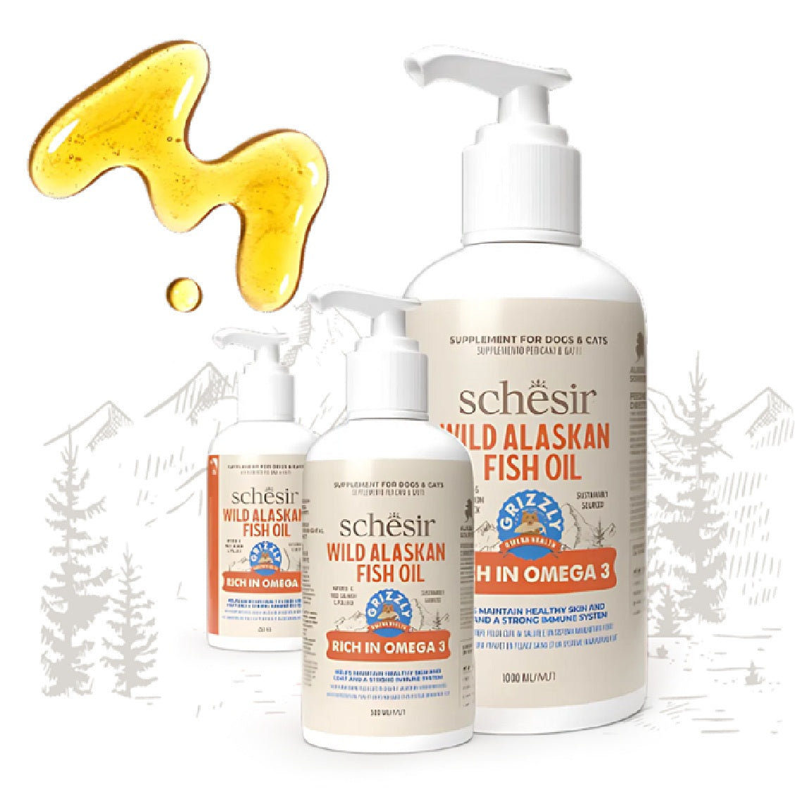 SCHESIR Grizzly Wild Alaskan Fish Oil Omega Plus