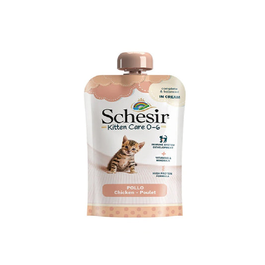 SCHESIR Kitten Pouch Cream 0-6 Chicken Wet Food
