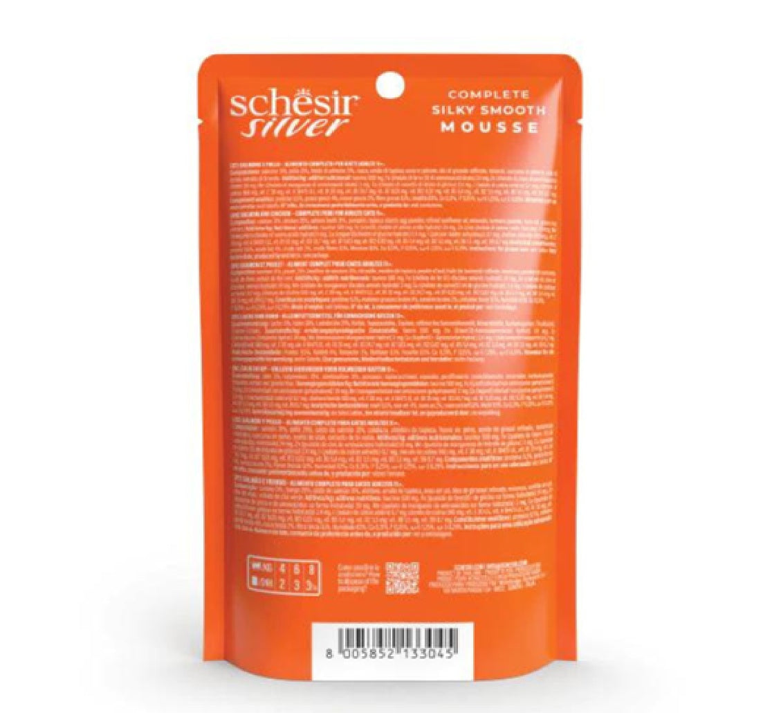 SCHESIR Silver Mousse Senior Cat - Salmon And Chicken - 80g