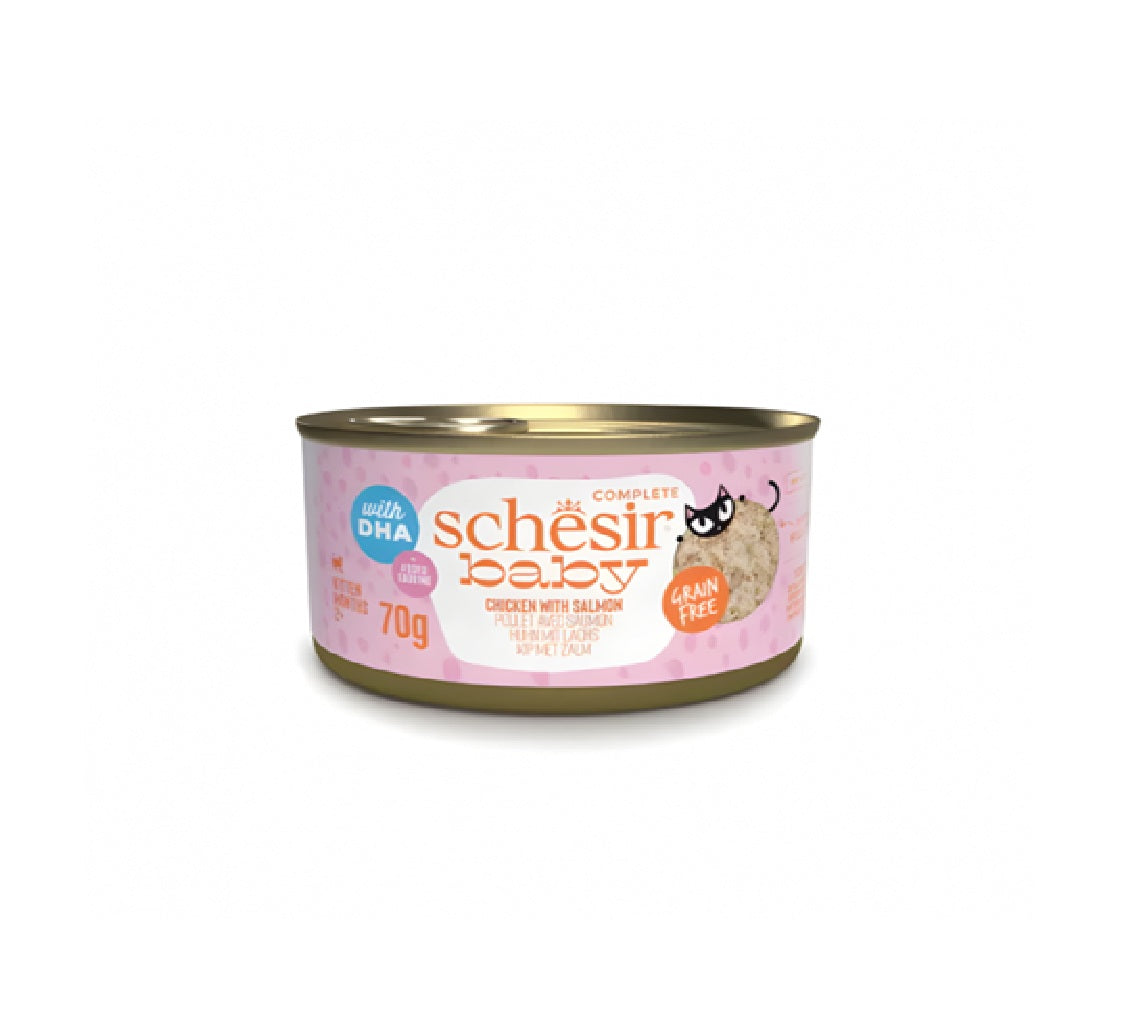 SCHESIR Baby Kitten Wholefood - Chicken With Salmon - 70g