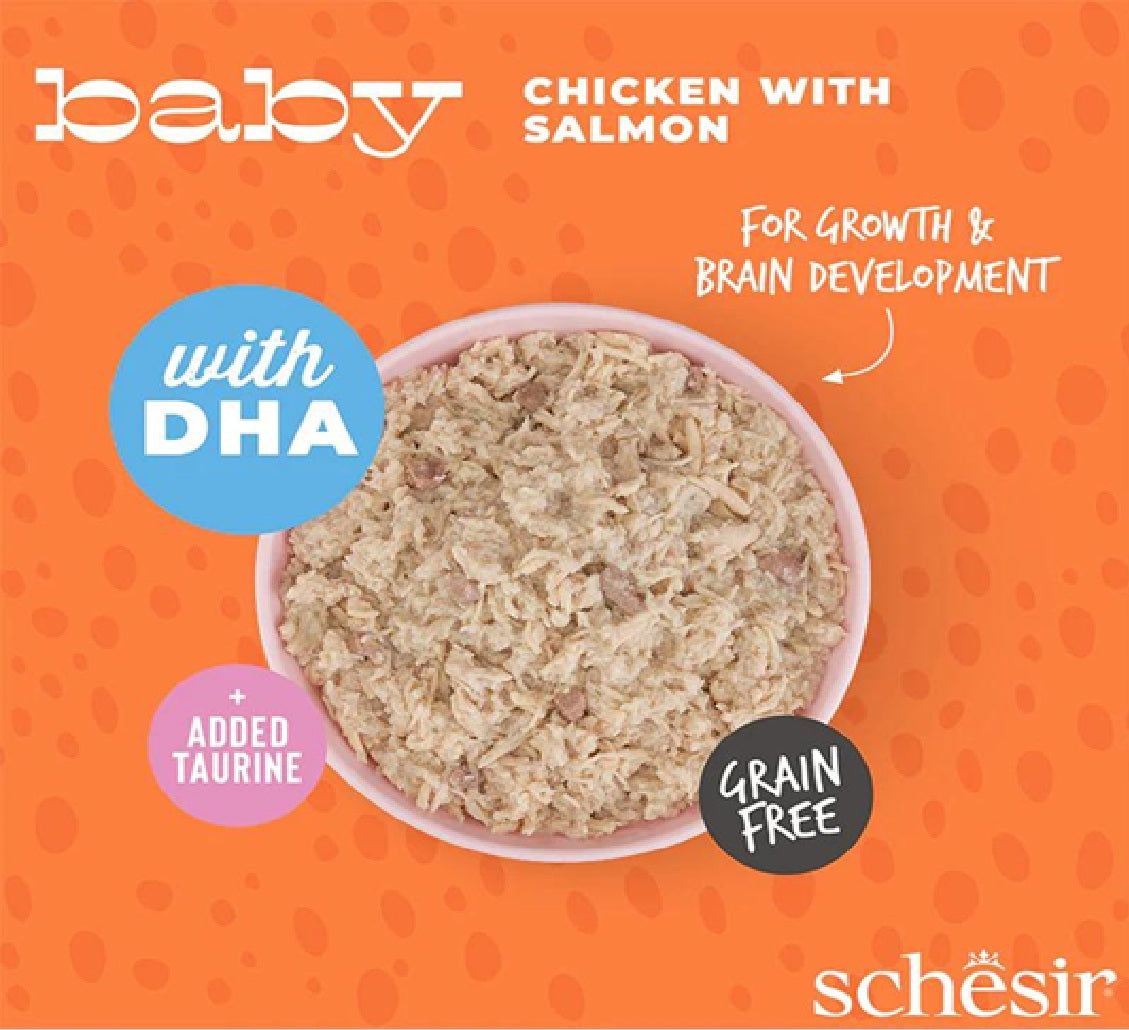 SCHESIR Baby Kitten Wholefood - Chicken With Salmon - 70g