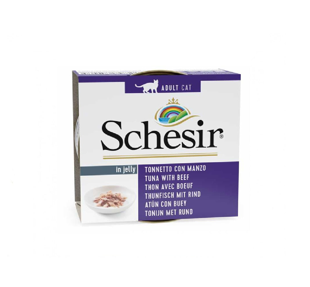 SCHESIR Cat Wet Food (Tuna with Beef Fillet) in Jelly - 85grams
