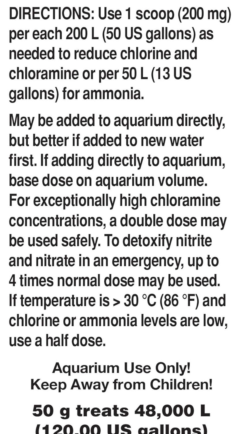 SEACHEM Safe (removes chlorine, chloramine and ammonia)