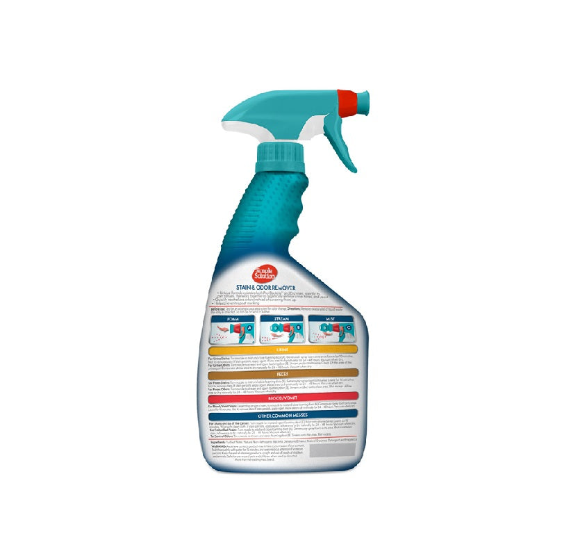 SIMPLE SOLUTION Pet Stain & Odor Remover - Floral Fresh Scent - 945mL