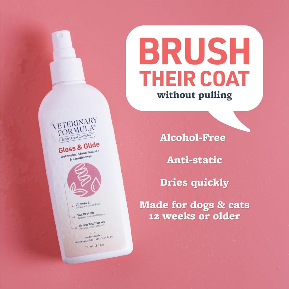 VETERINARY FORMULA Gloss and Glide Detangler, Shine and Conditioner 8 oz - 236ml