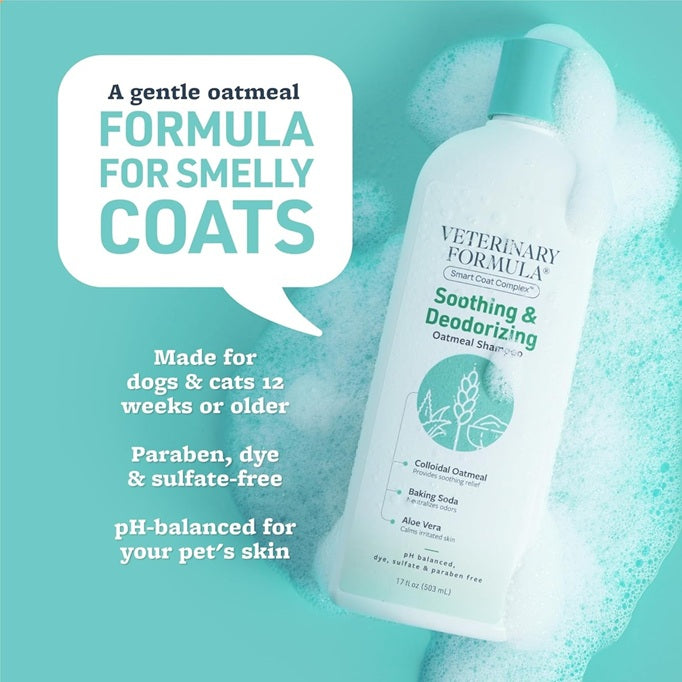 VETERINARY FORMULA Soothing and Deodorizing Oatmeal Shampoo - 503mL