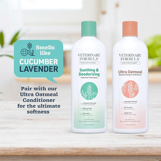 VETERINARY FORMULA Soothing and Deodorizing Oatmeal Shampoo - 503mL