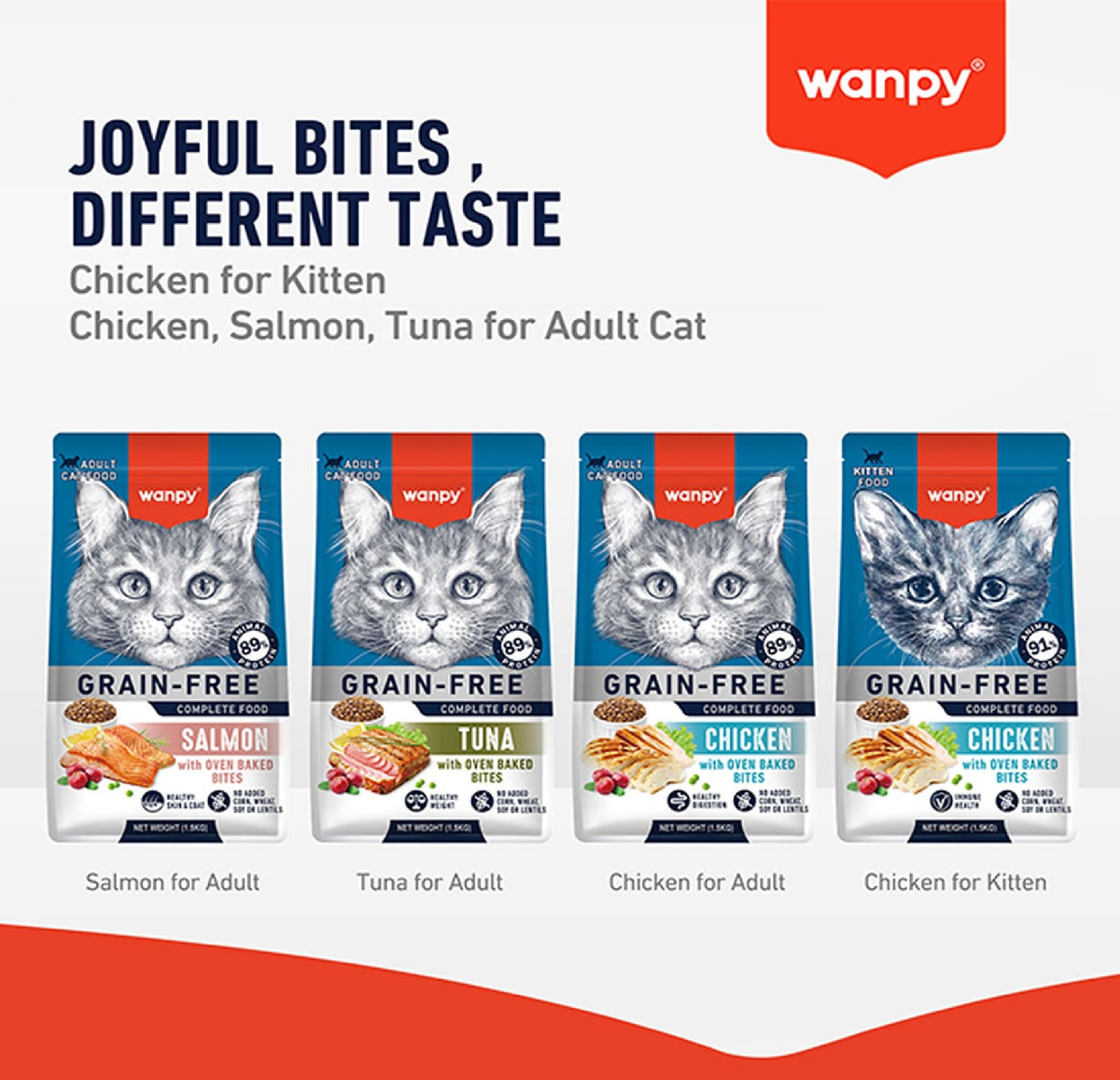 WANPY Grain Free Complete Food for Adult Cat – Chicken Recipe