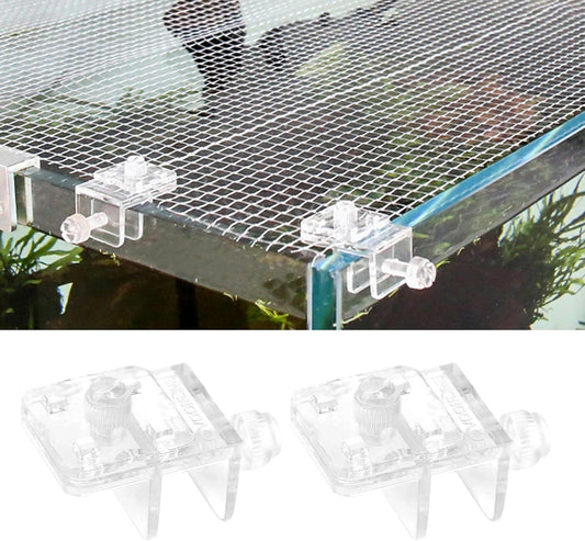 Anti-Jumping Aquarium Screen Net for Fish (100cm x 100Cm) with 4pcs net holder