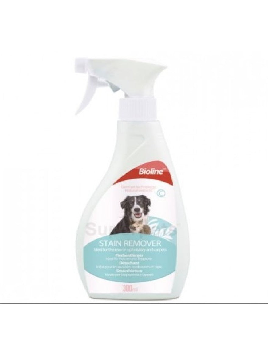 BIOLINE Dog & Cat Stain Remover Spray - Ideal For The Use Of Upholstery & Carpets 300ml