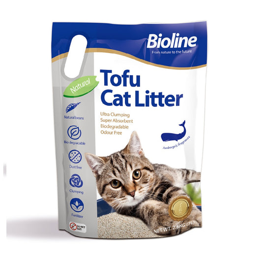 BIOLINE Tofu Cat Litter 7L - Ambergris Fragrance