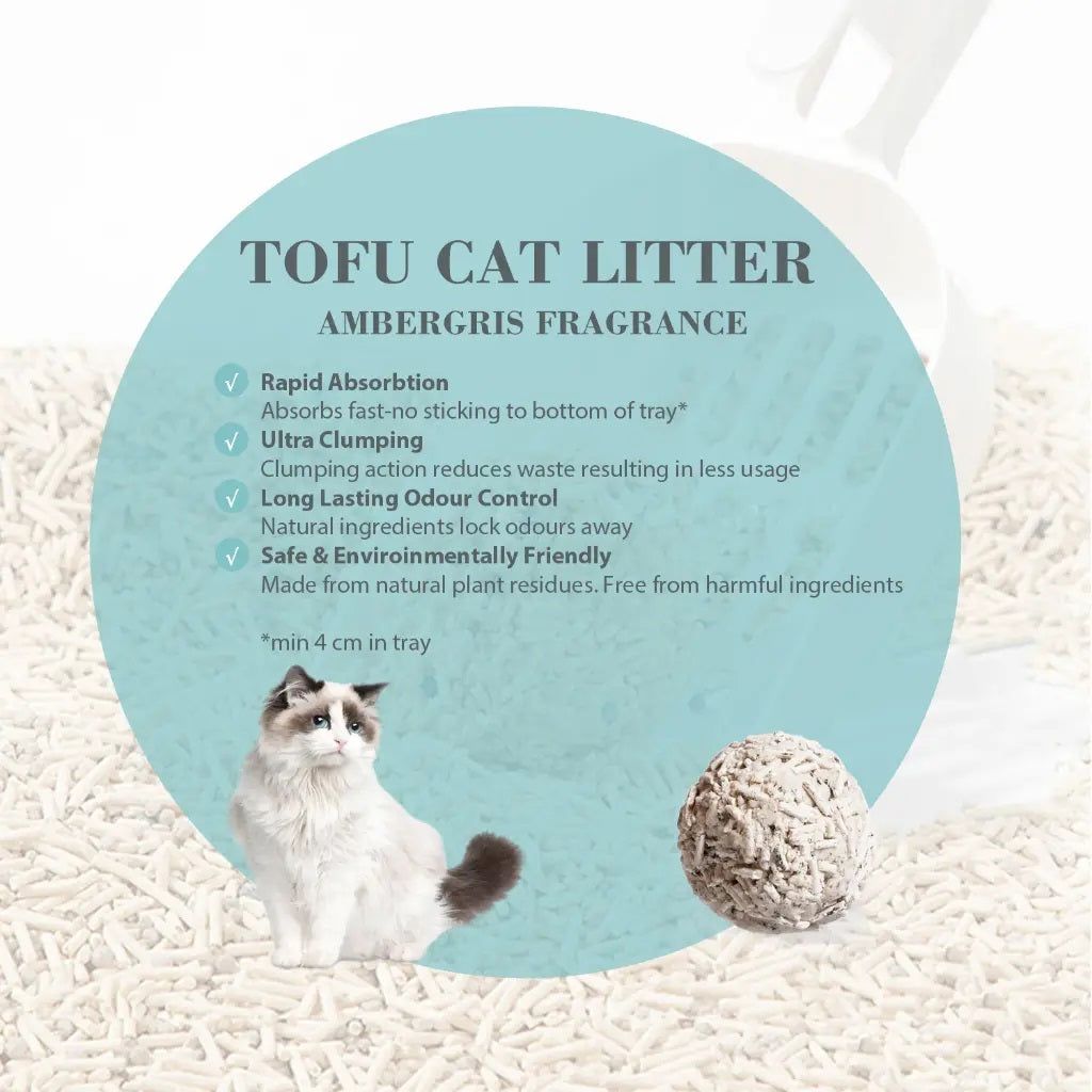 BIOLINE Tofu Cat Litter 7L - Ambergris Fragrance